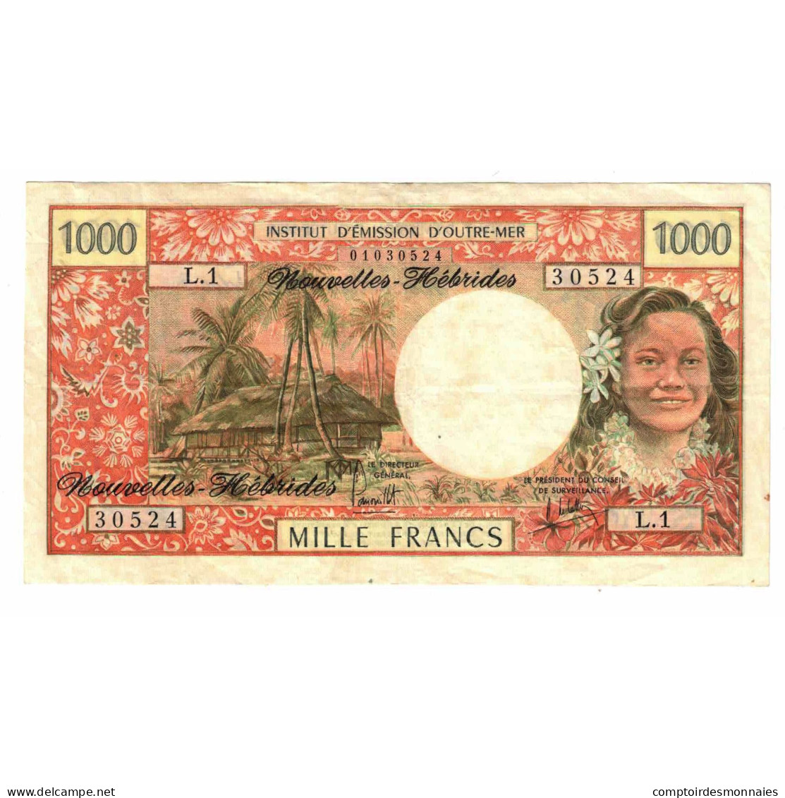 Billet, Condominium Des Nouvelles-Hébrides, 1000 Francs, Undated (1975) - Vanuatu