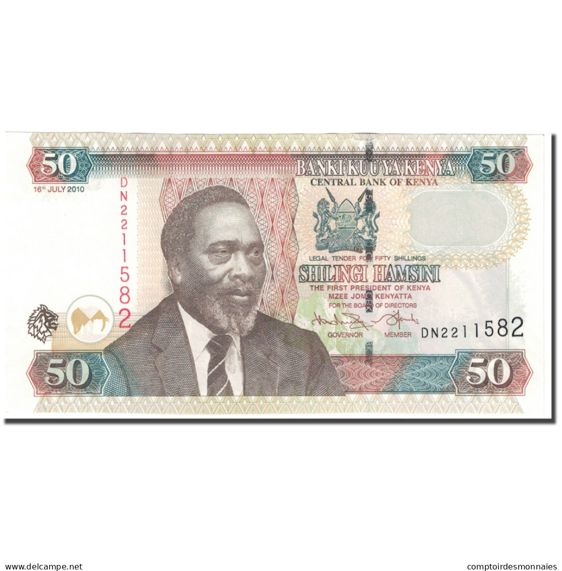 Billet, Kenya, 50 Shillings, 2010, 2010-07-16, KM:47e, NEUF - Kenia
