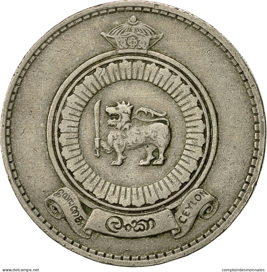 Monnaie, Ceylon, Elizabeth II, Rupee, 1963, TTB, Copper-nickel, KM:133 - Sri Lanka