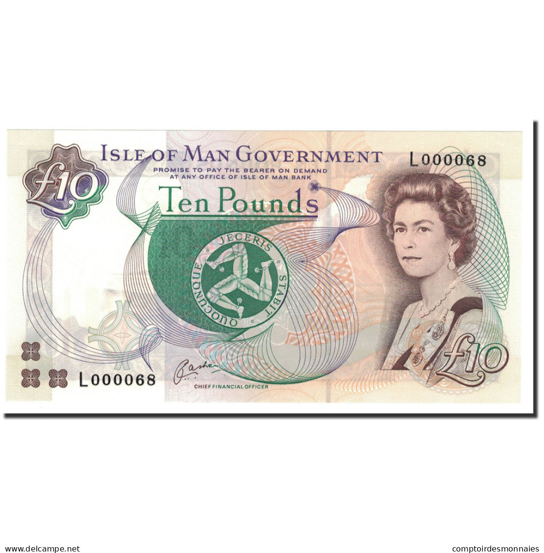 Billet, Isle Of Man, 10 Pounds, 1998, KM:44a, NEUF - 10 Pounds