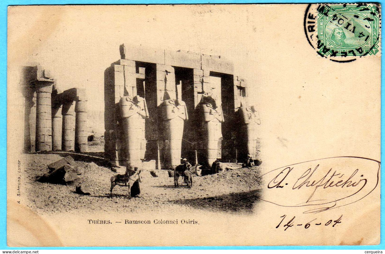 THEBES- Theben Ramesseum Colums Colonnes Osiris - Louxor