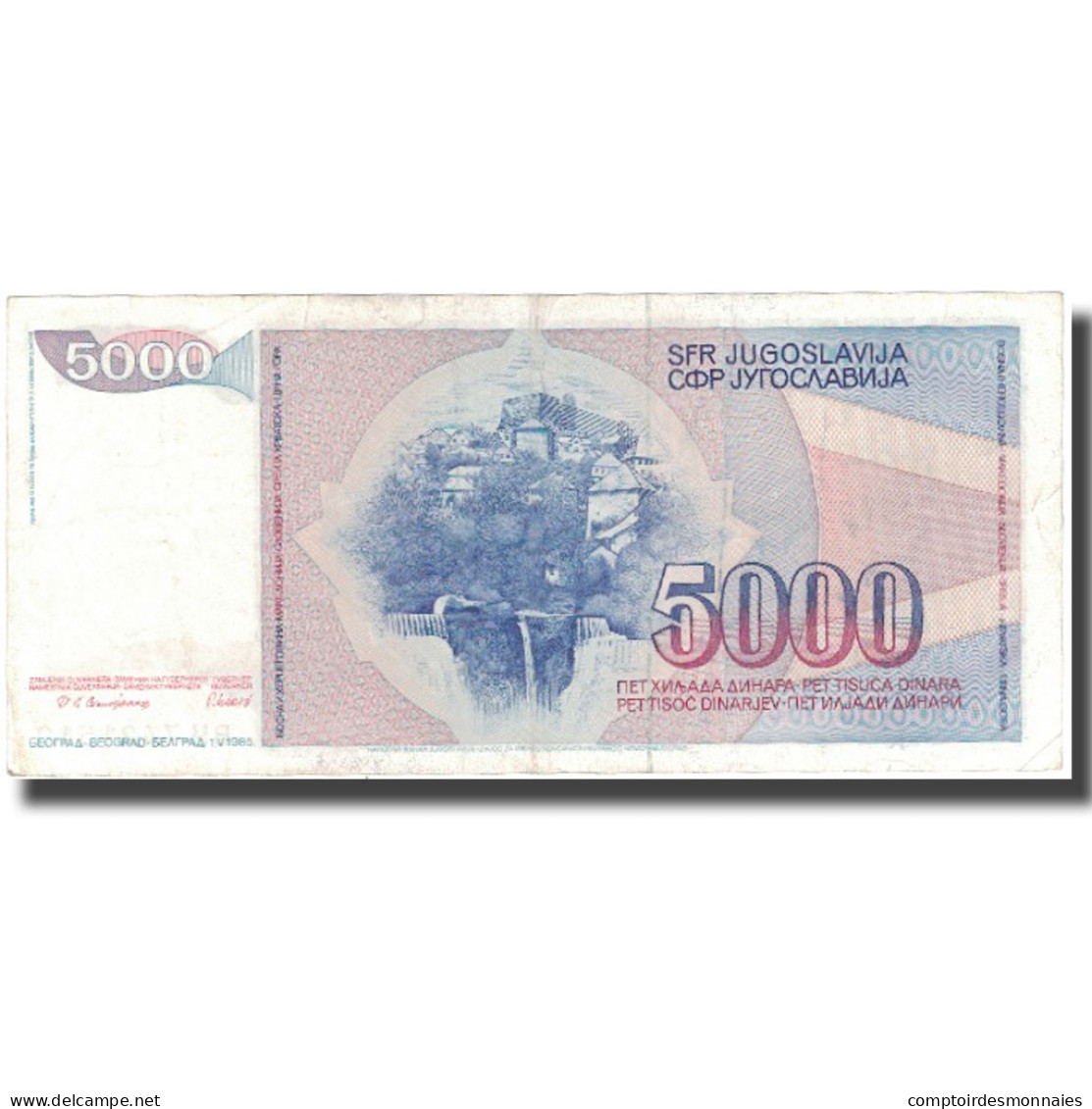 Billet, Yougoslavie, 5000 Dinara, 1985, 1985, KM:93a, SPL+ - Yougoslavie