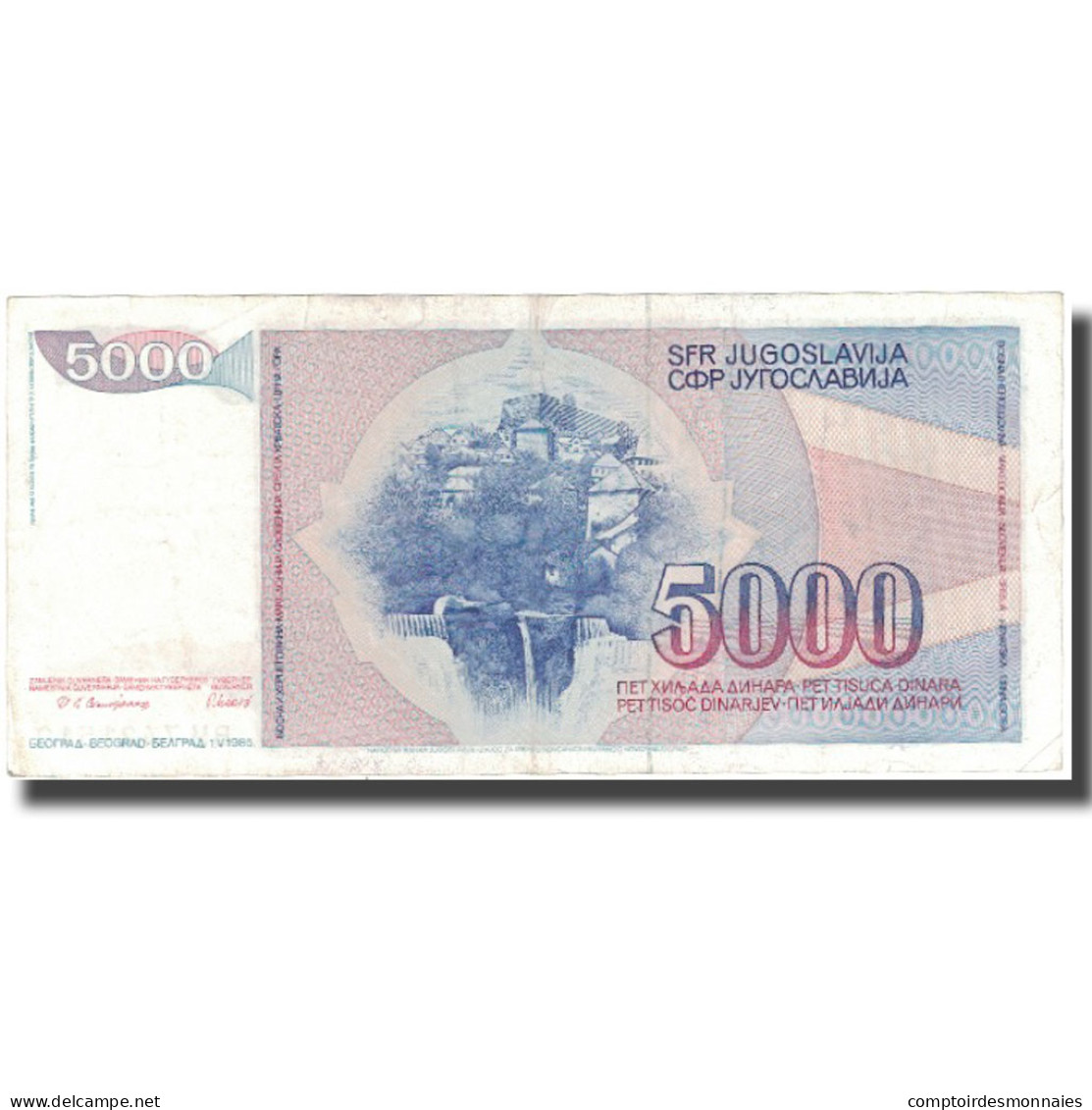 Billet, Yougoslavie, 5000 Dinara, 1985, 1985, KM:93a, SPL+ - Jugoslavia