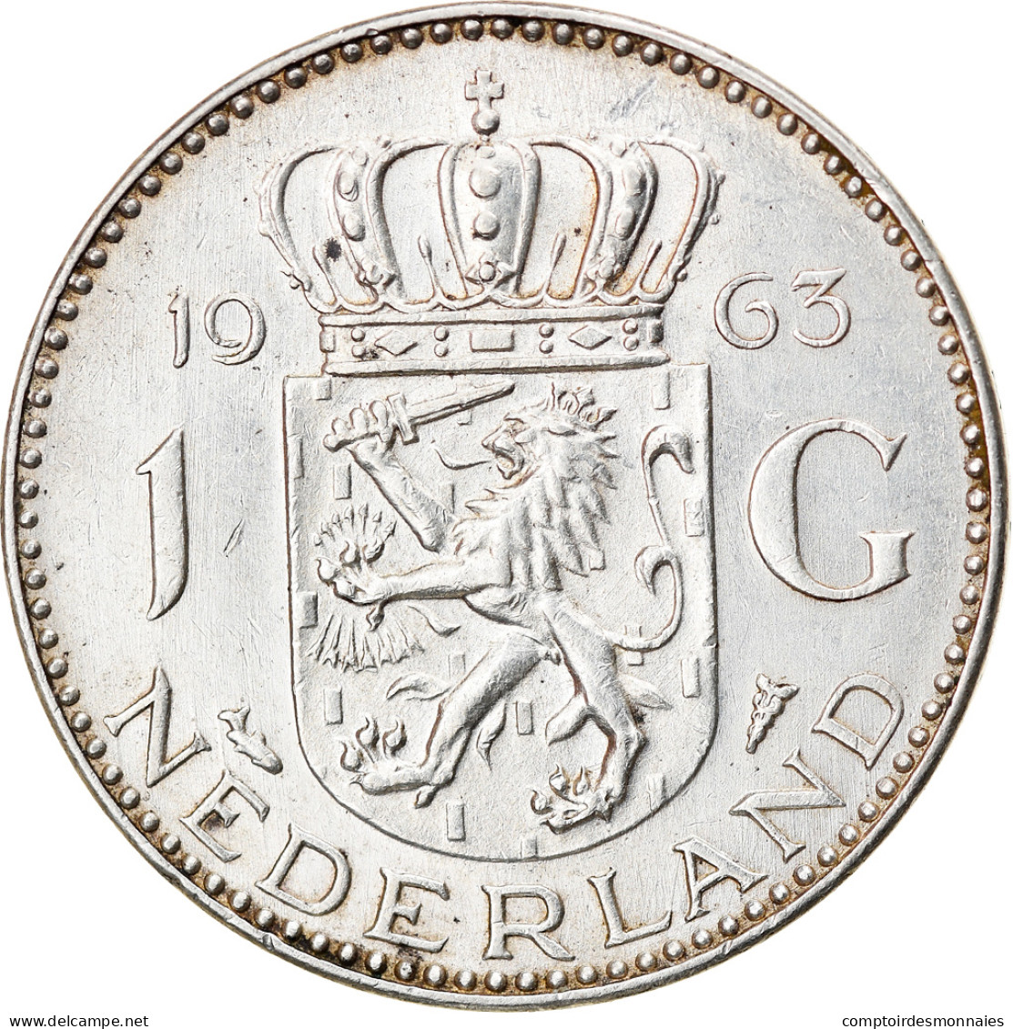 Monnaie, Pays-Bas, Gulden, 1963, TTB, Argent, KM:184 - 1948-1980 : Juliana