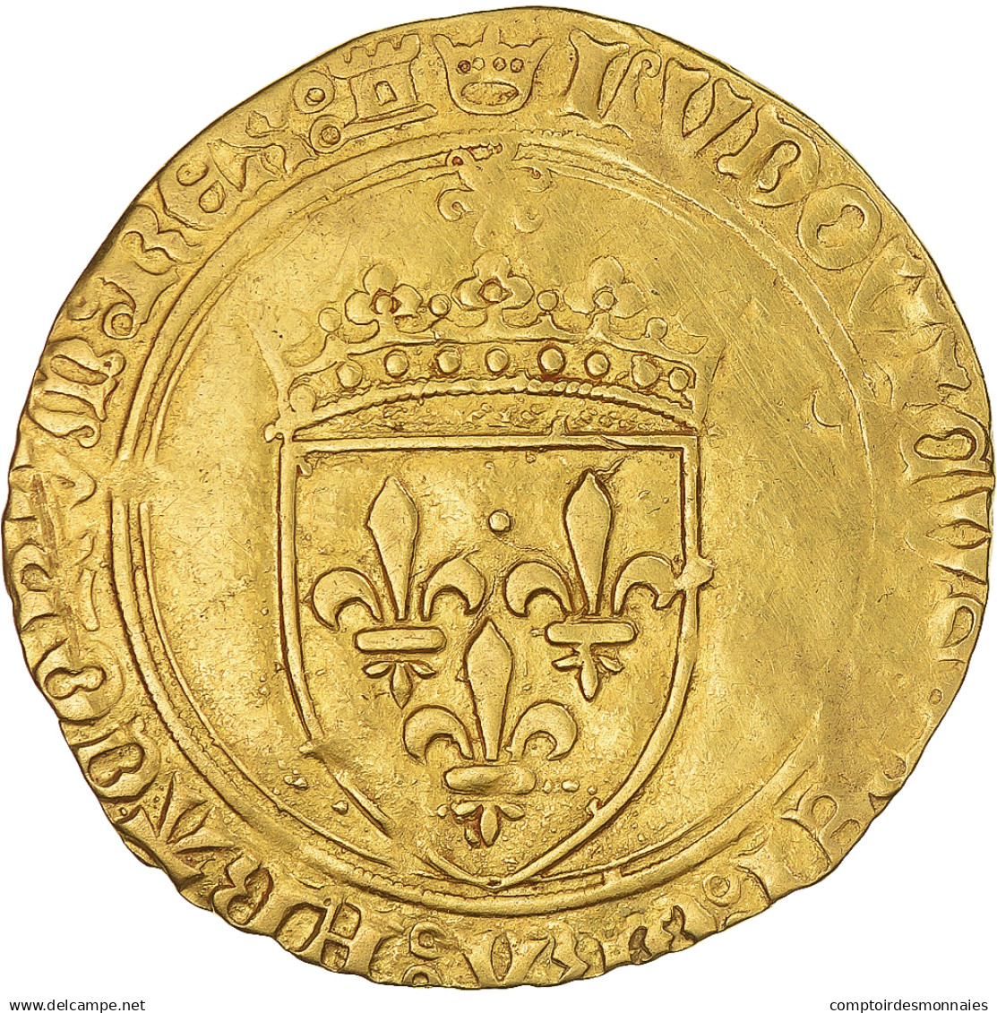 France, Louis XI, Écu D'or Au Soleil, 1461-1483, Tours, Or, TTB, Gadoury:40 - 1461-1483 Luis XI El Prudente