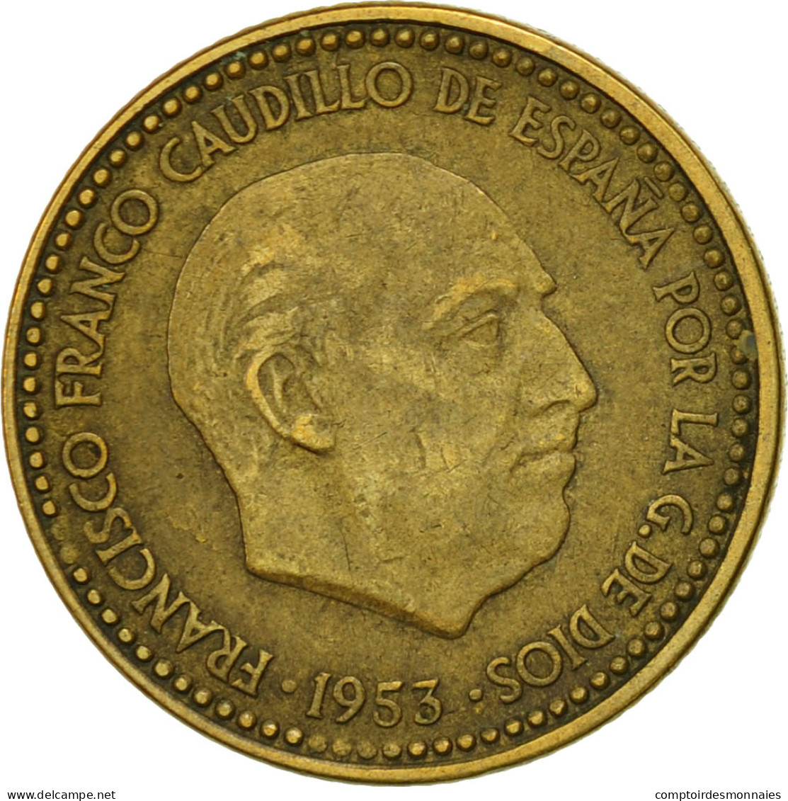 Monnaie, Espagne, Francisco Franco, Caudillo, Peseta, 1956, TTB - 1 Peseta