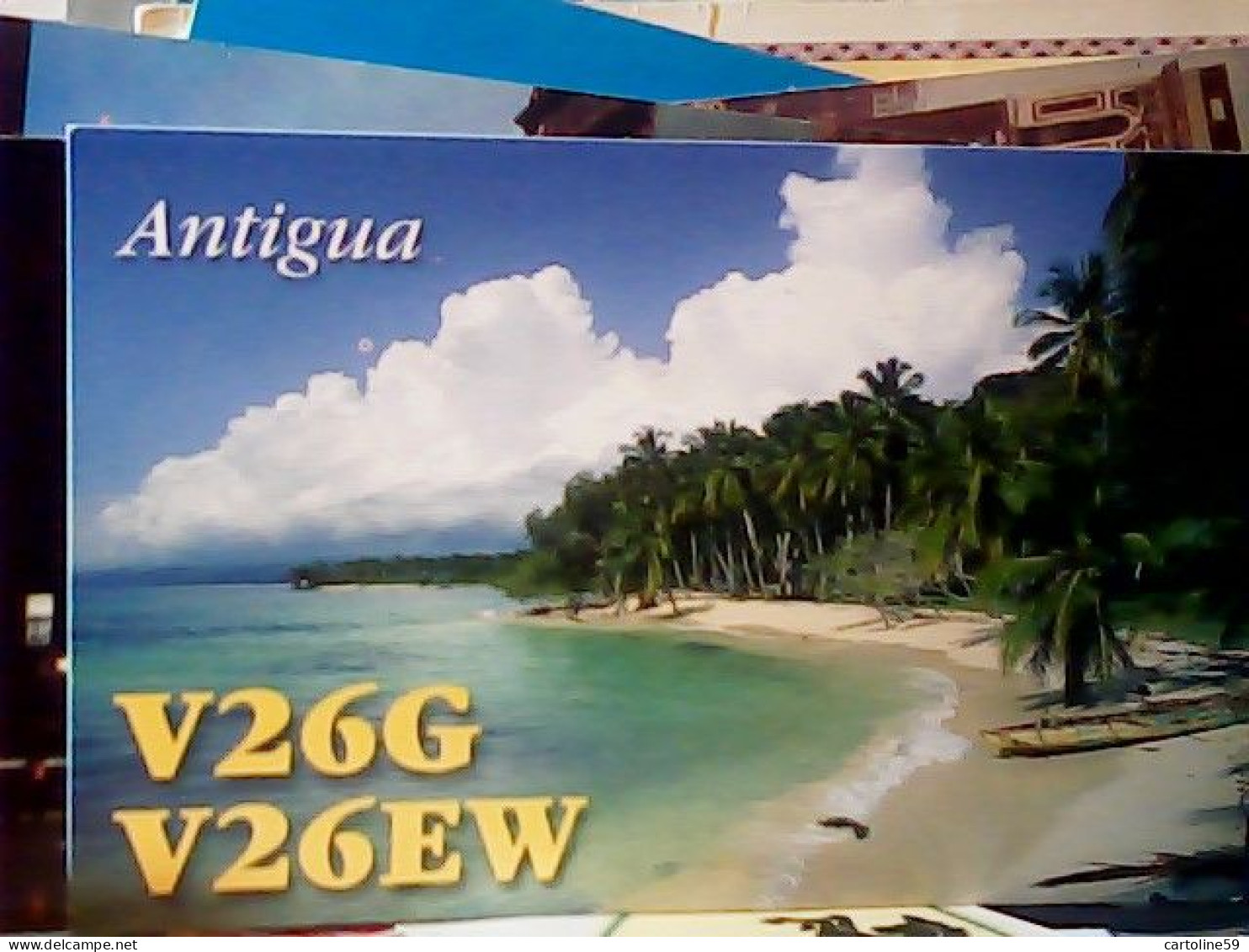 ANTIGUA  E BARBUDA PLAYA QSL2000  JU5075 - Antigua & Barbuda