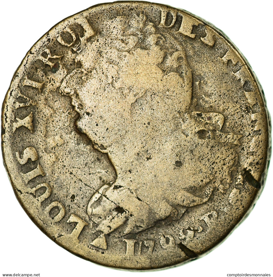Monnaie, France, 2 Sols François, 1792, Orléans, TB, Bronze, KM:603.14 - Otros & Sin Clasificación