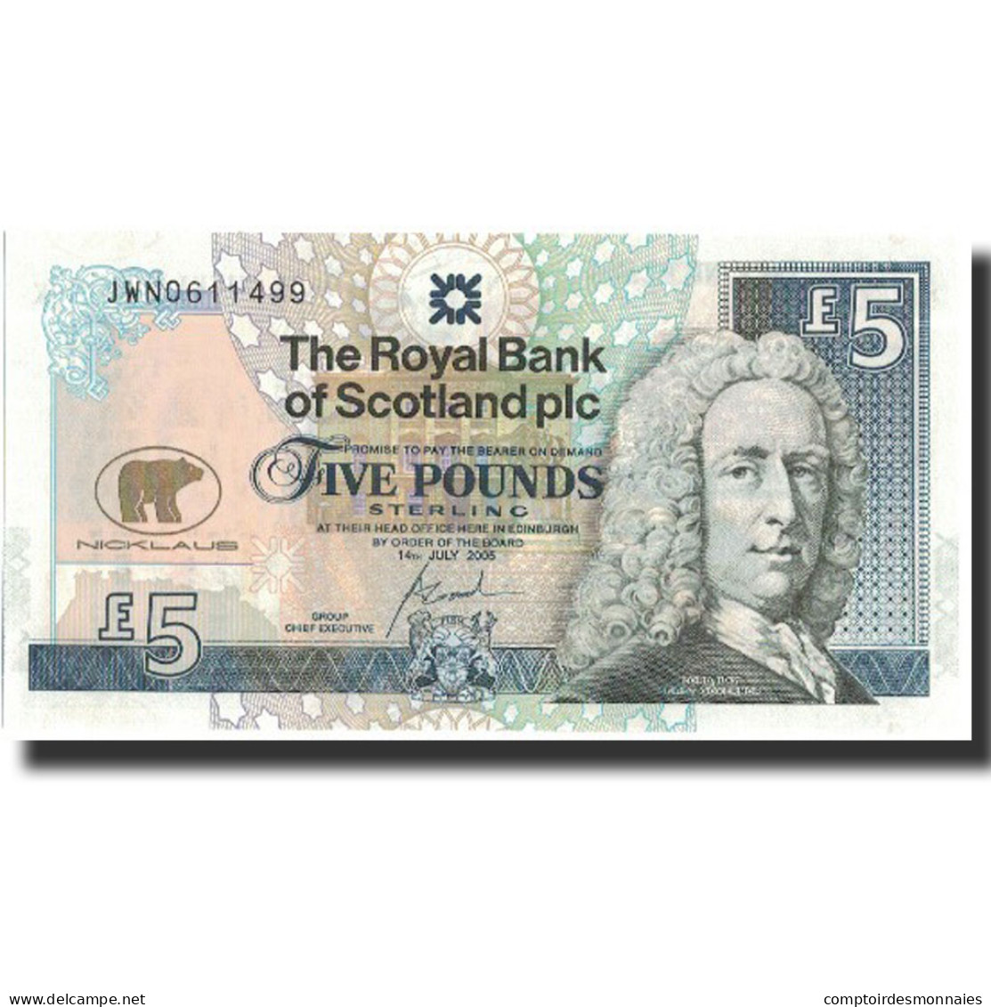 Billet, Scotland, 5 Pounds, 2005, 2005-07-14, KM:365, NEUF - 5 Pounds