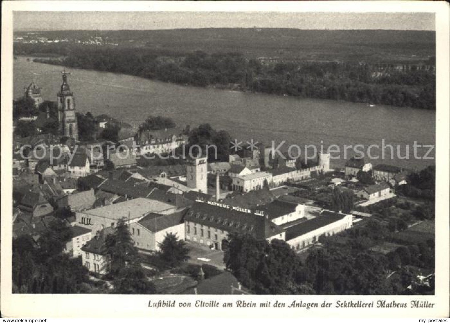 72474190 Eltville Rhein Anlagen Der Sektkellerei Matheus Mueller Fliegeraufnahme - Eltville