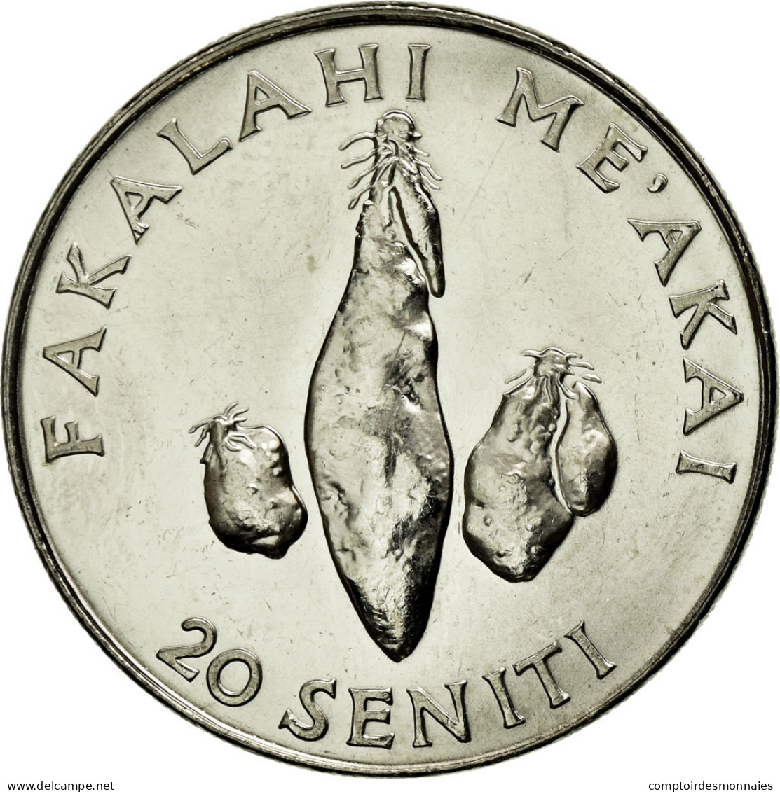 Monnaie, Tonga, King Taufa'ahau Tupou IV, 20 Seniti, 2002, SPL, Nickel Plated - Tonga