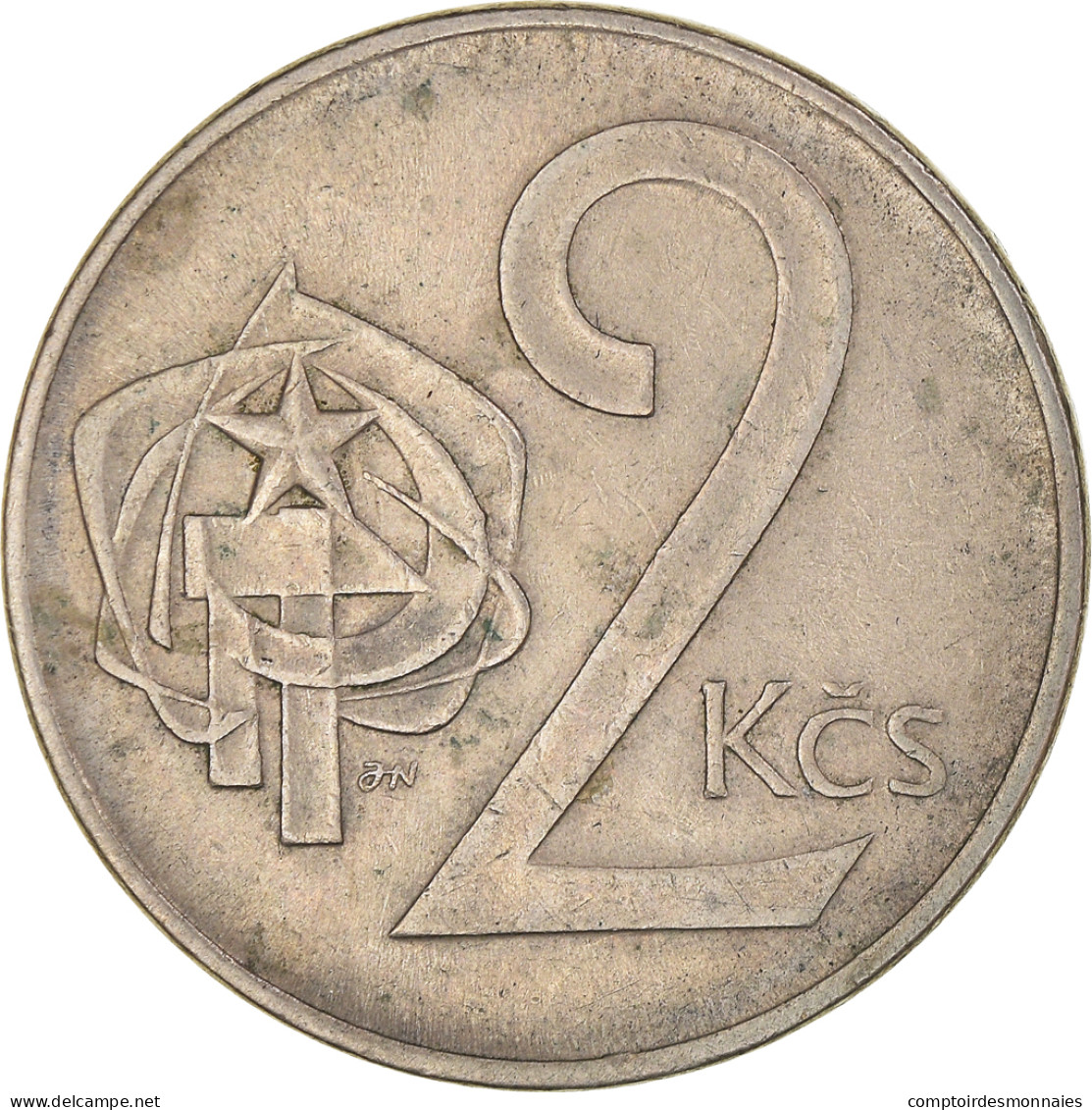 Monnaie, Tchécoslovaquie, 2 Koruny, 1973, TTB+, Cupro-nickel, KM:75 - Tchécoslovaquie