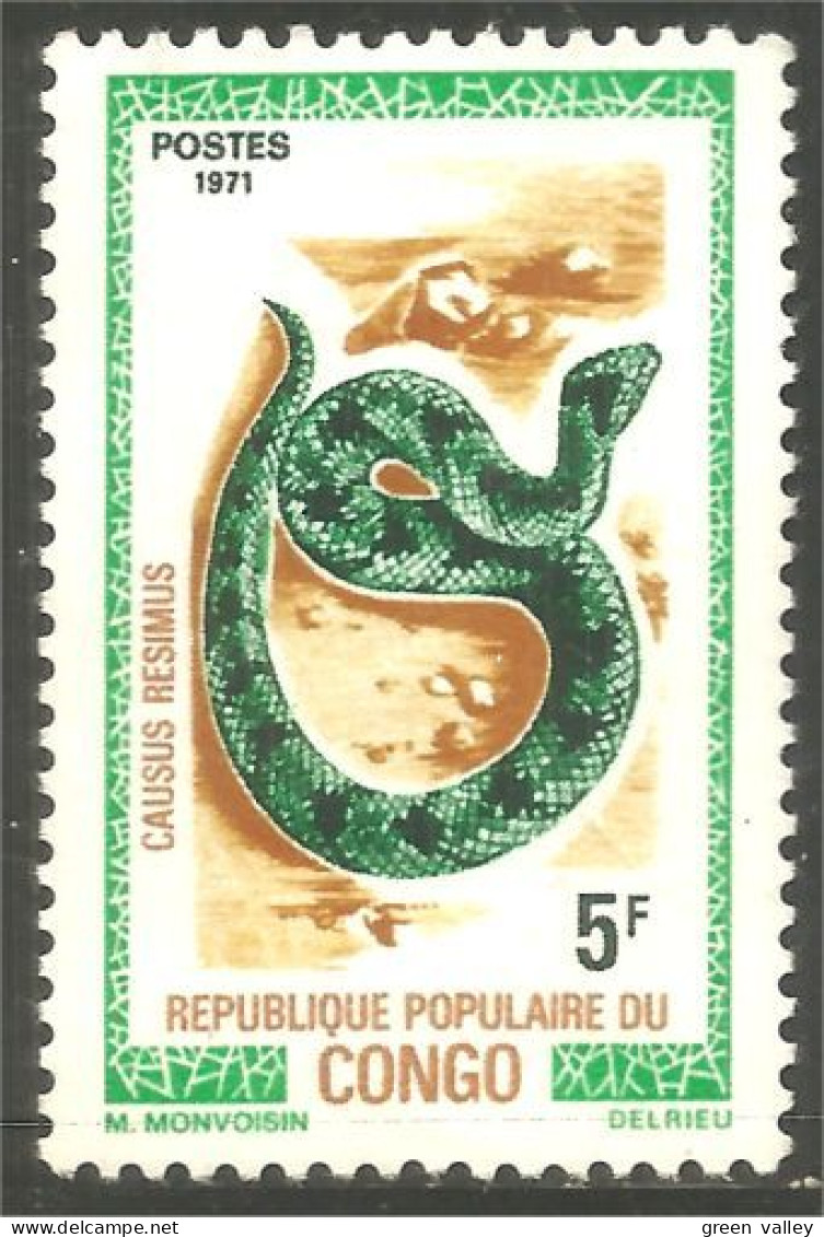 XW01-2781 Congo Serpent Snake Reptile Vipère Adder Sans Gomme - Serpientes