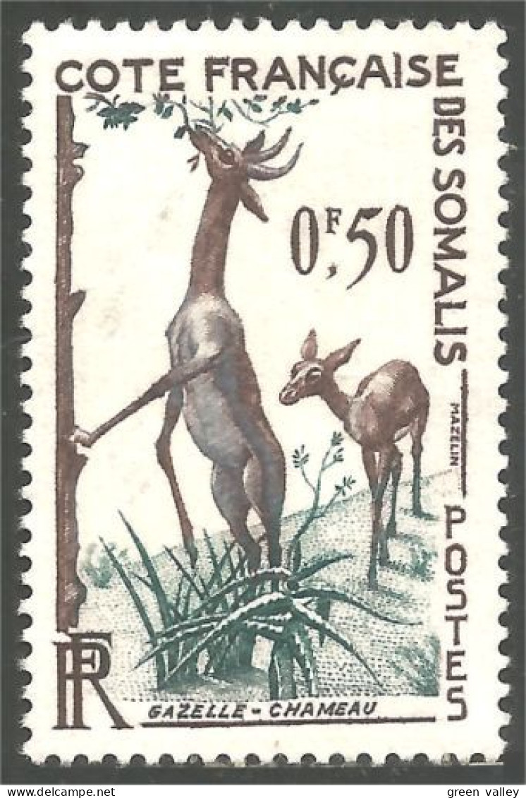 XW01-2778 Cote Des Somalis Gazelle Chameau Antilope Antelope Sans Gomme - Oblitérés