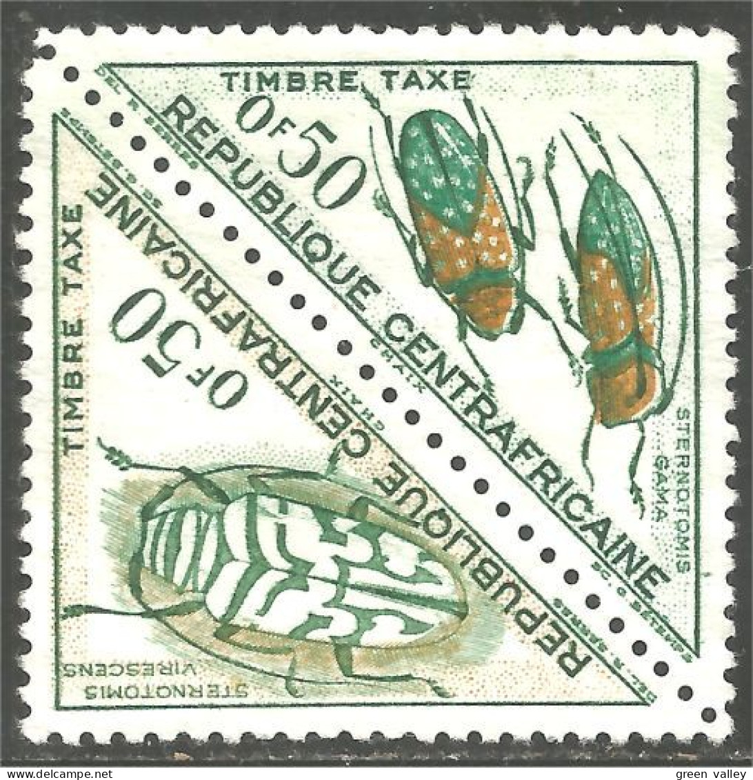 XW01-2762 Central Africa Insectes Insects Insekt Se-tenant Triangle Sans Gomme - Escarabajos