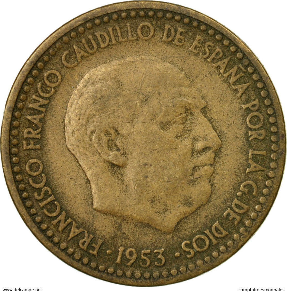 Monnaie, Espagne, Francisco Franco, Caudillo, Peseta, 1956, TB+ - 1 Peseta