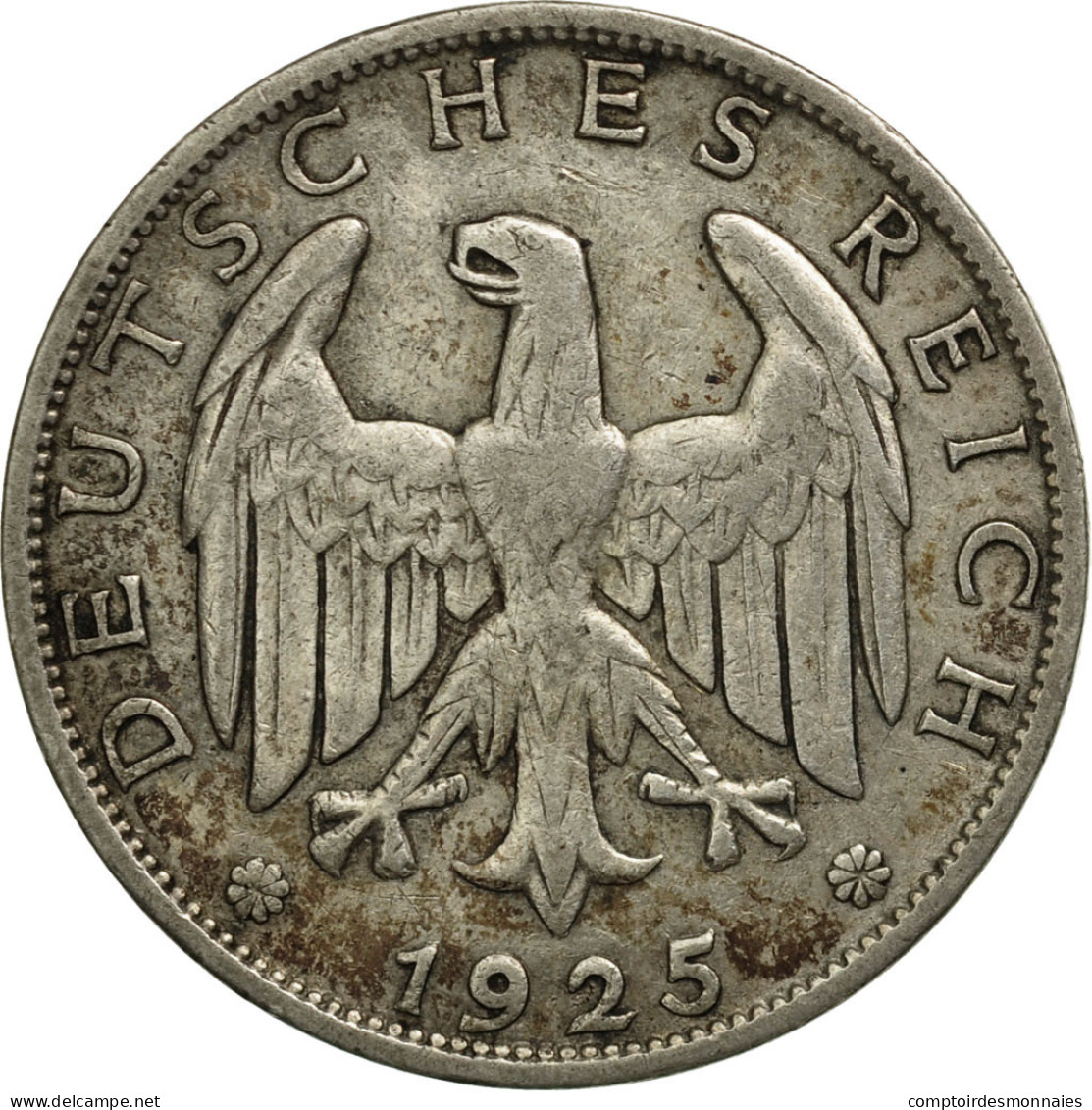 Monnaie, Allemagne, République De Weimar, Mark, 1925, Berlin, TB+, Argent - 1 Mark & 1 Reichsmark