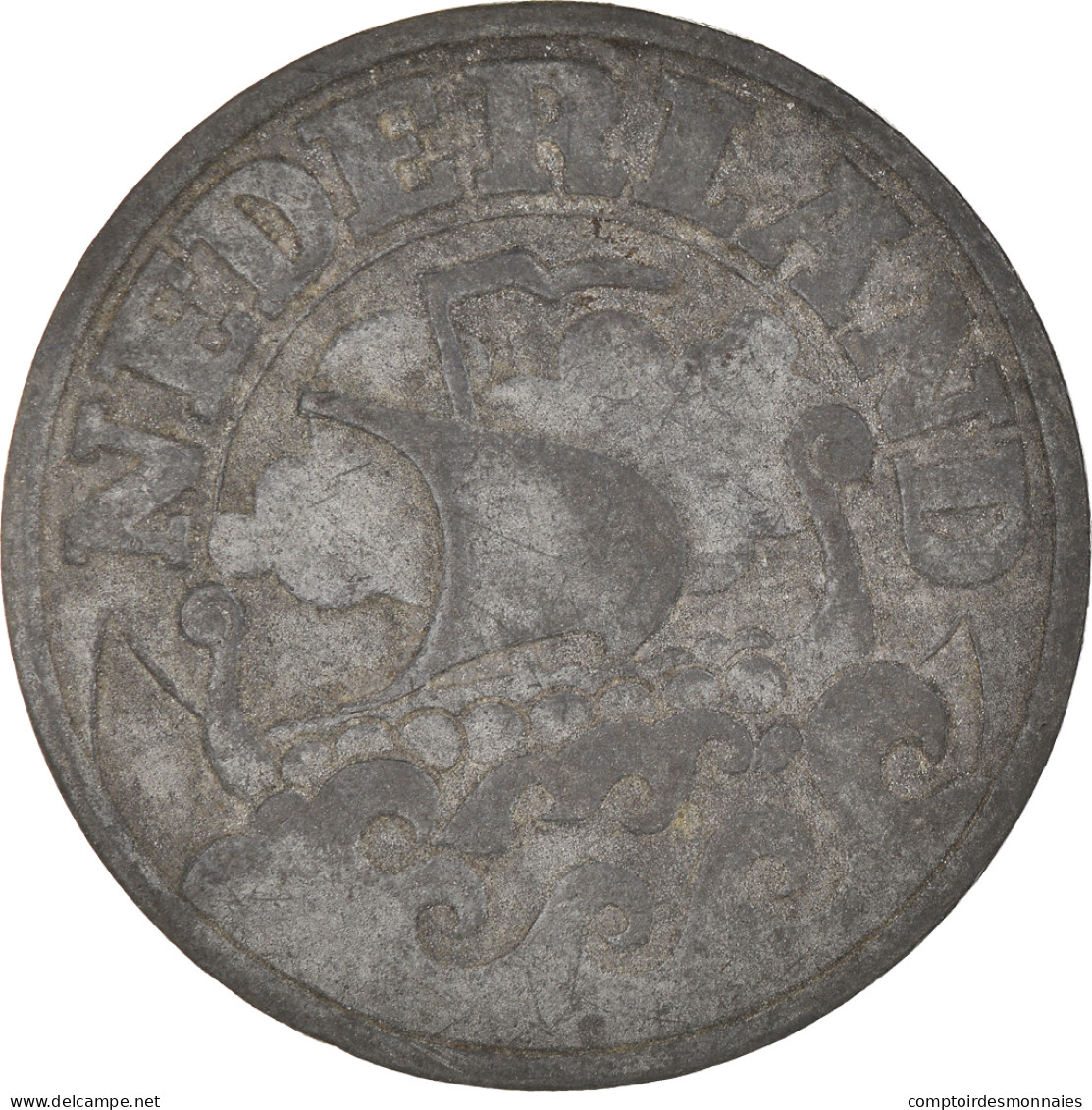 Monnaie, Pays-Bas, Wilhelmina I, 25 Cents, 1941, TB, Zinc, KM:174 - 25 Centavos
