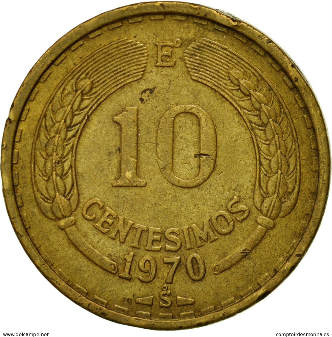 Monnaie, Chile, 10 Centesimos, 1970, TTB, Aluminum-Bronze, KM:191 - Chili