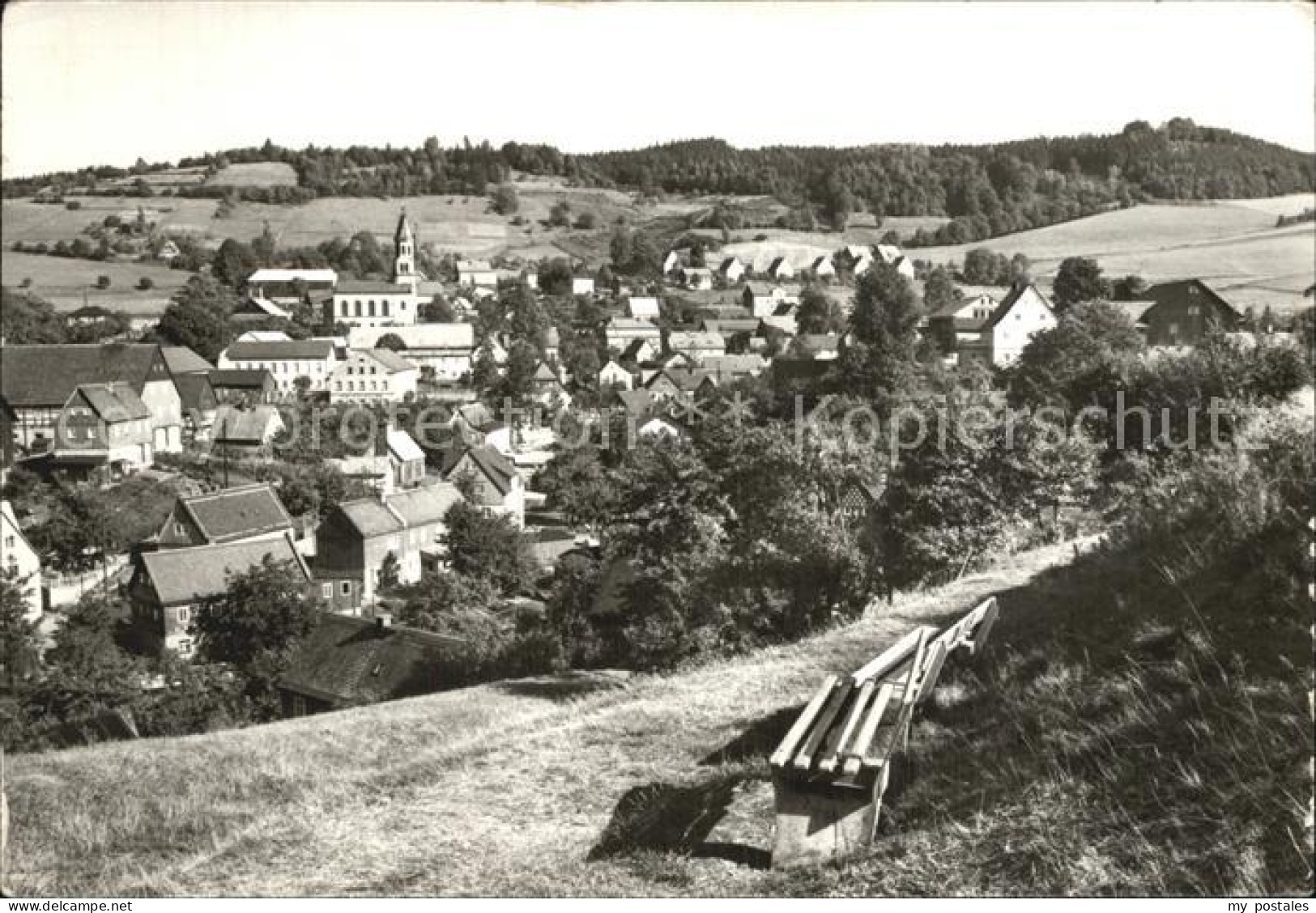 72473997 Saupsdorf Ortsansicht Mit Kirche Blick Zum Wachberg Kirnitzschtal - Kirnitzschtal