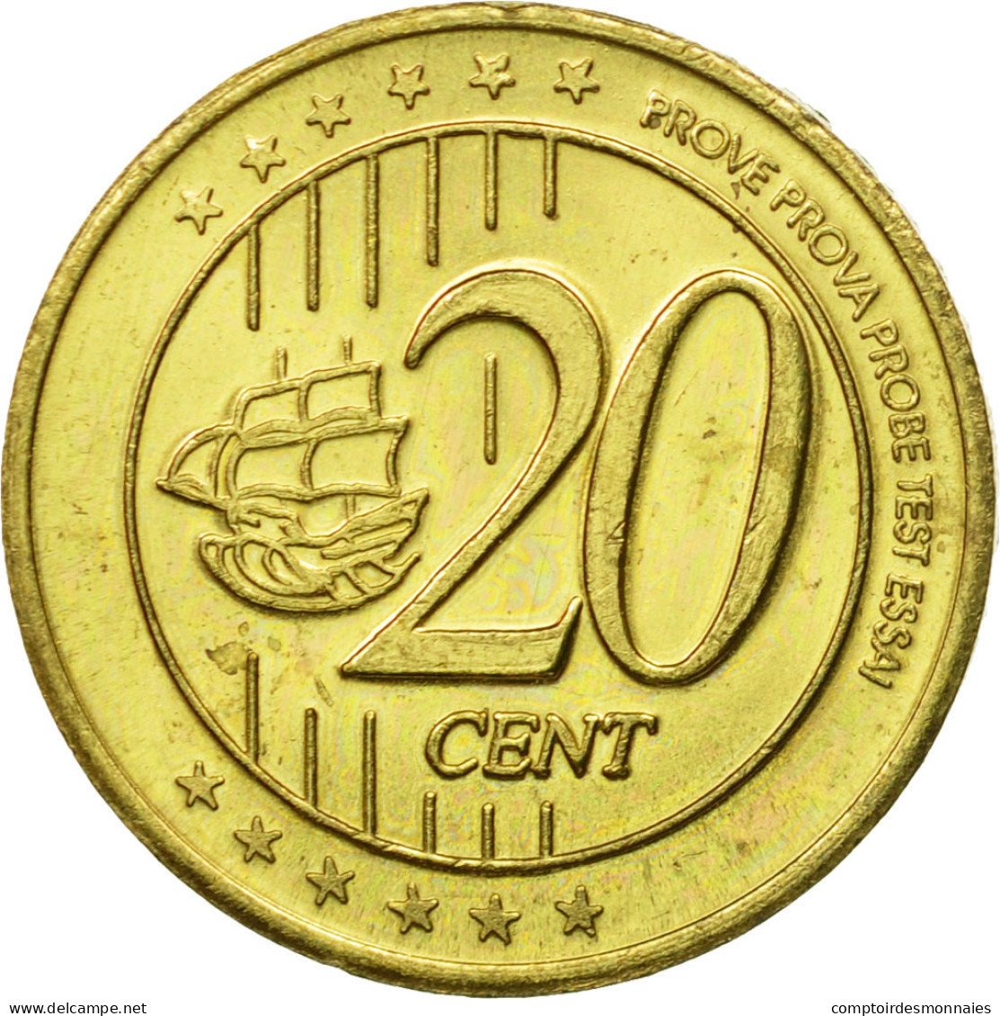 Macédoine, Medal, Essai 20 Cents, 2005, SPL, Laiton - Altri & Non Classificati