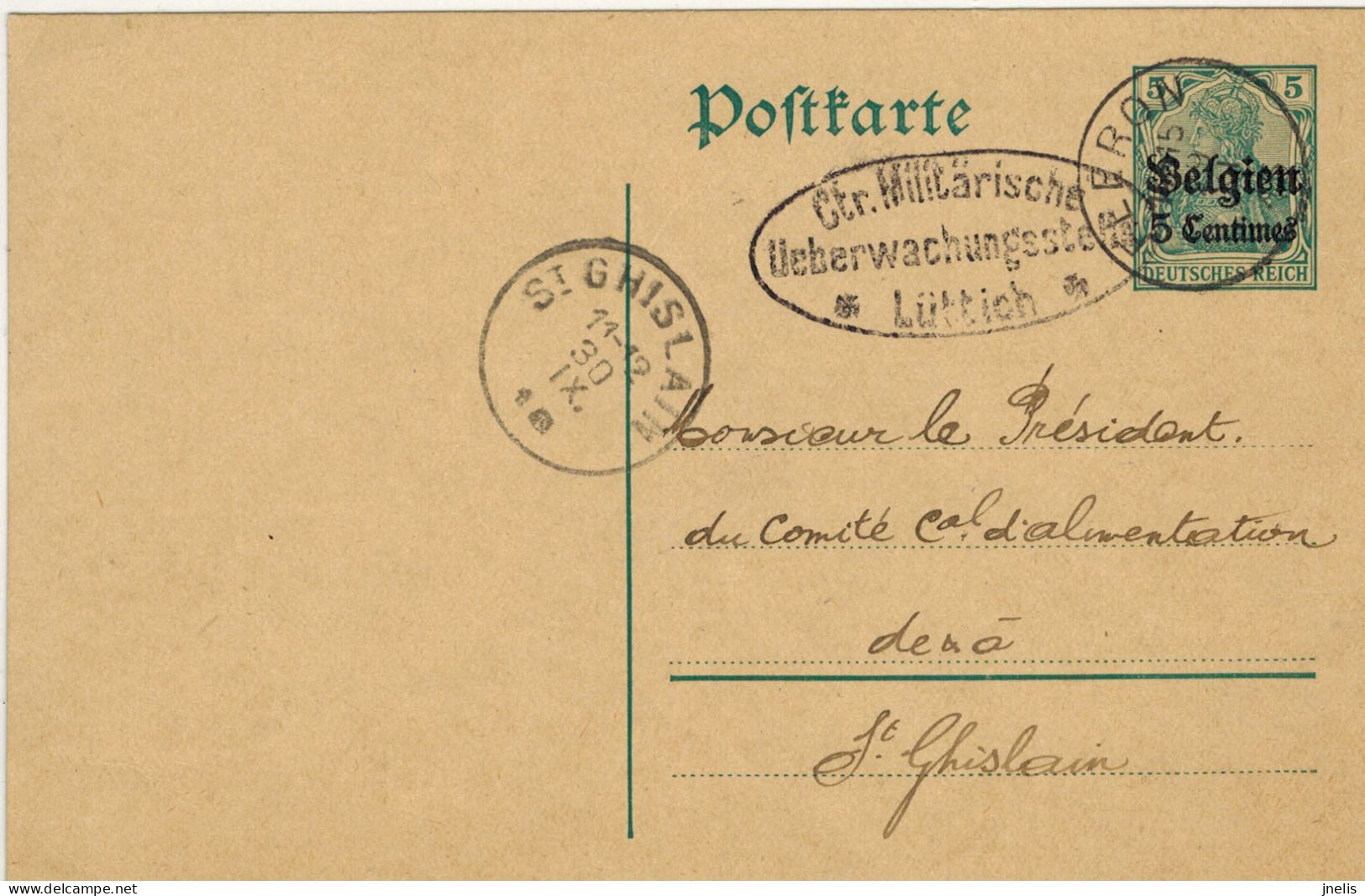 CPA 1915 Belgien - Deutsches Reich - Fléron - Saint-Ghislain - Saint-Ghislain