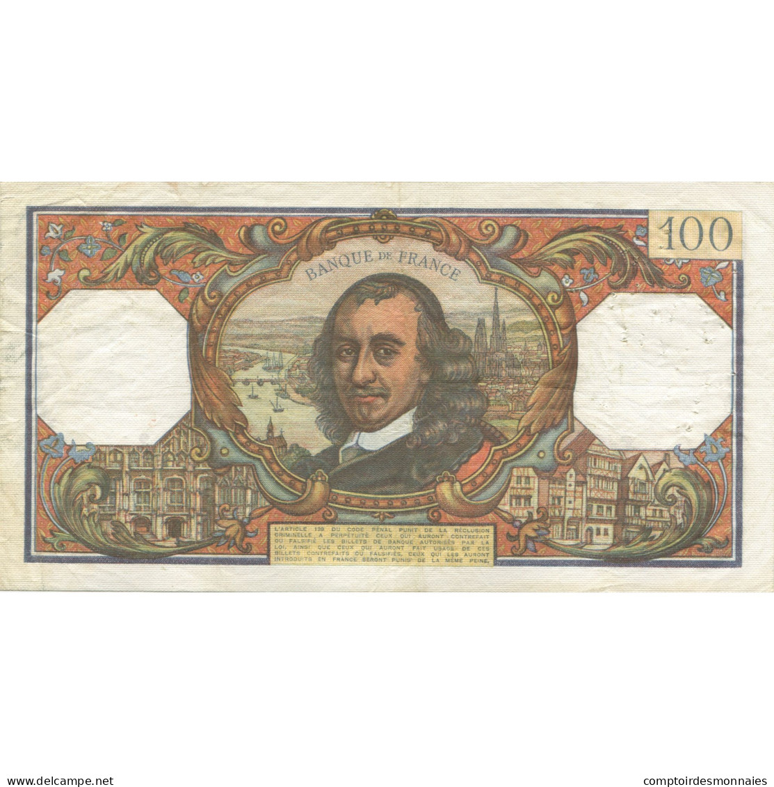 France, 100 Francs, Corneille, 1968, 1968-11-07, TTB, Fayette:65.24, KM:149c - 100 F 1964-1979 ''Corneille''