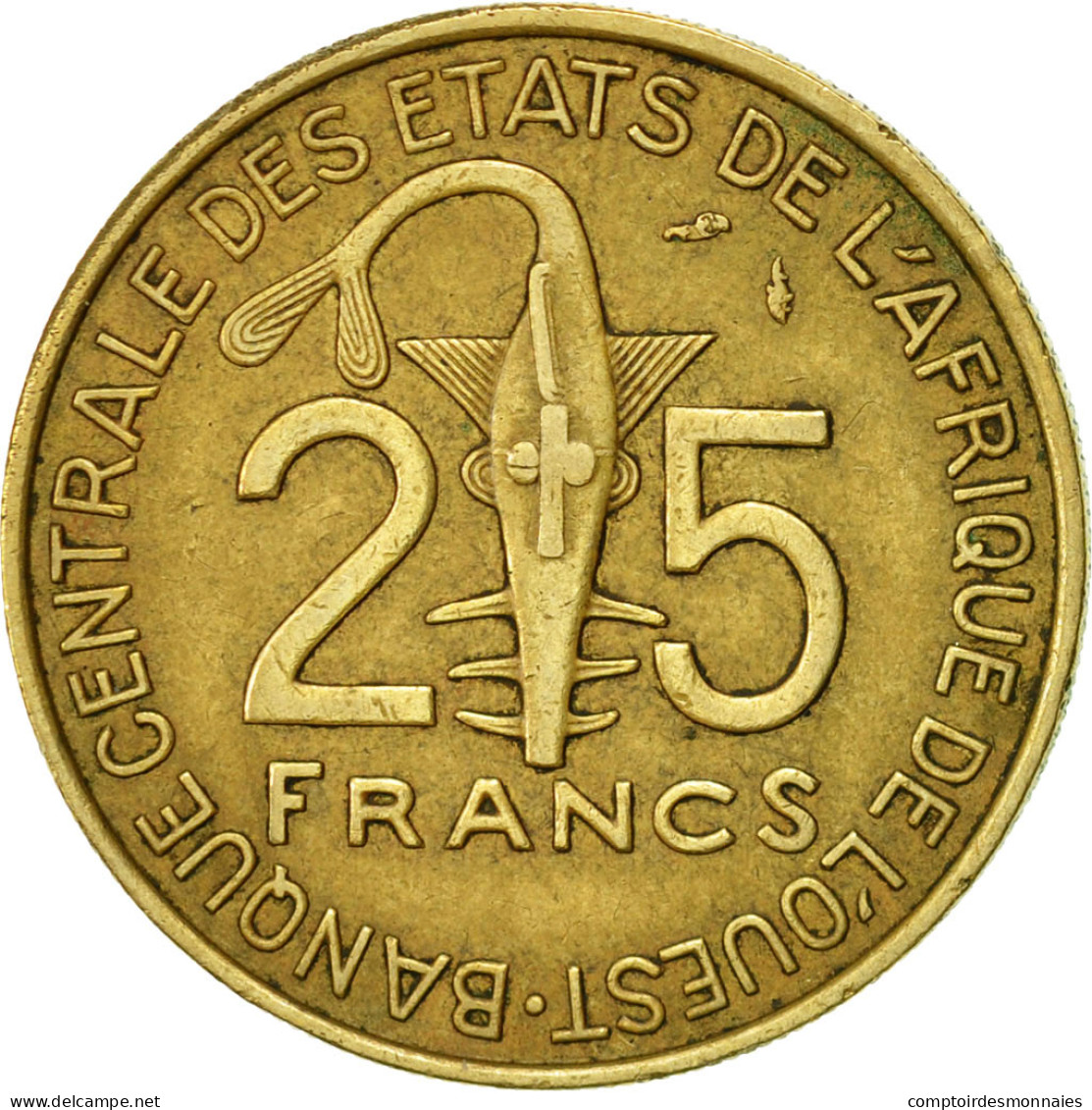 Monnaie, West African States, 25 Francs, 1982, Paris, TTB, Aluminum-Bronze, KM:9 - Costa De Marfil