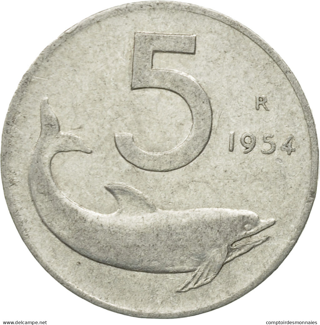Monnaie, Italie, 5 Lire, 1954, Rome, TB+, Aluminium, KM:92 - 5 Liras
