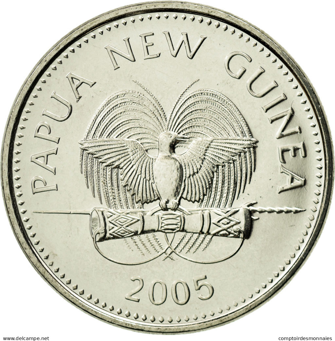 Monnaie, Papua New Guinea, 20 Toea, 2005, SPL, Nickel Plated Steel, KM:5a - Papouasie-Nouvelle-Guinée