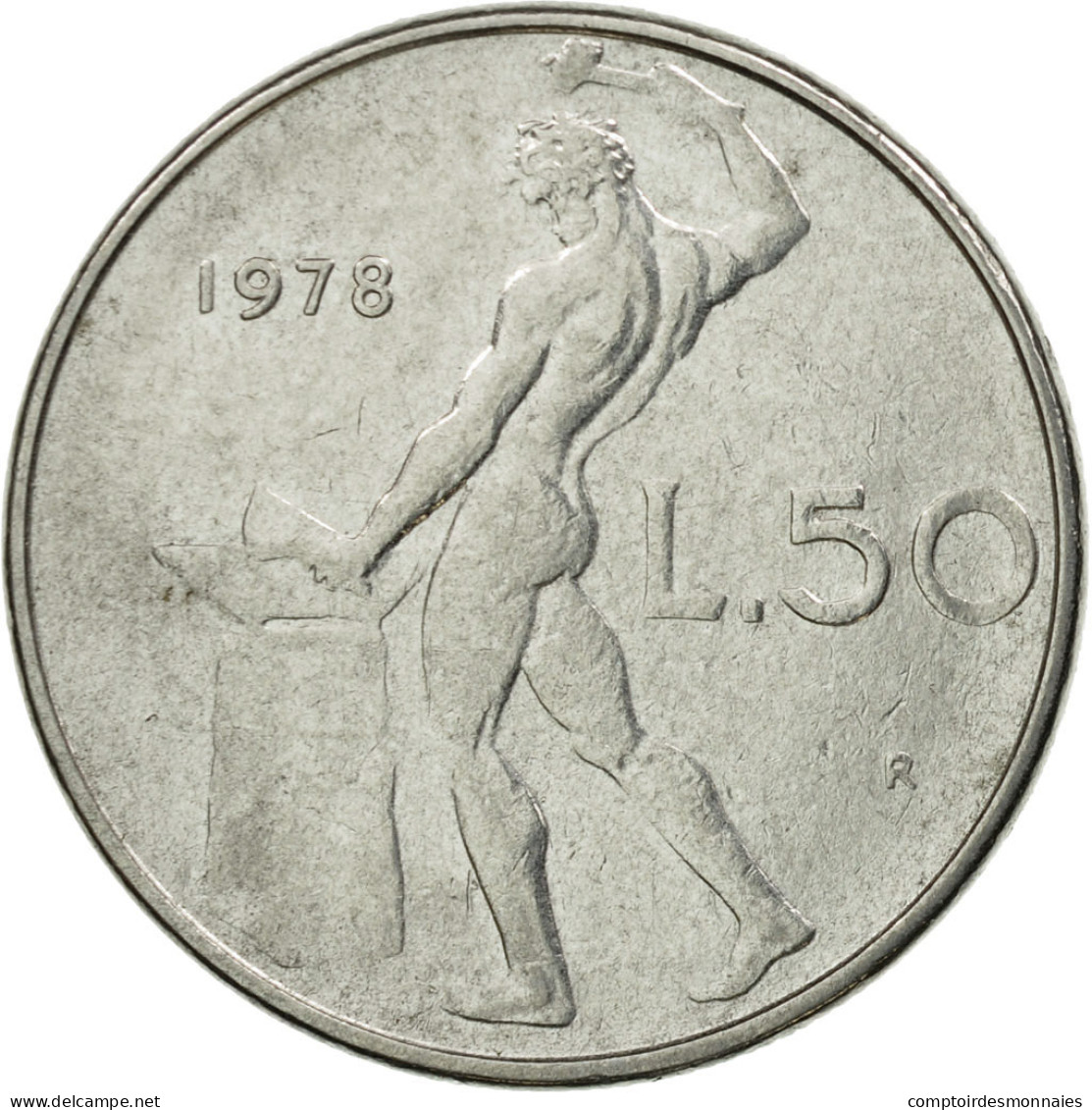 Monnaie, Italie, 50 Lire, 1978, Rome, TTB, Stainless Steel, KM:95.1 - 50 Liras