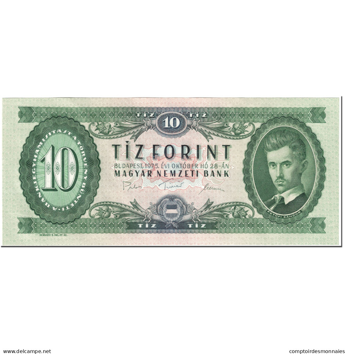 Billet, Hongrie, 10 Forint, 1975, 1975-10-28, KM:168e, NEUF - Hongrie