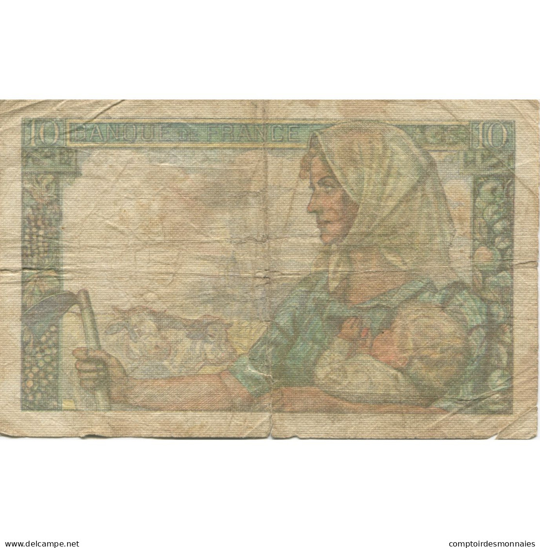 France, 10 Francs, Mineur, 1945, 1945-04-26, TB, Fayette:08.14, KM:99e - 10 F 1941-1949 ''Mineur''
