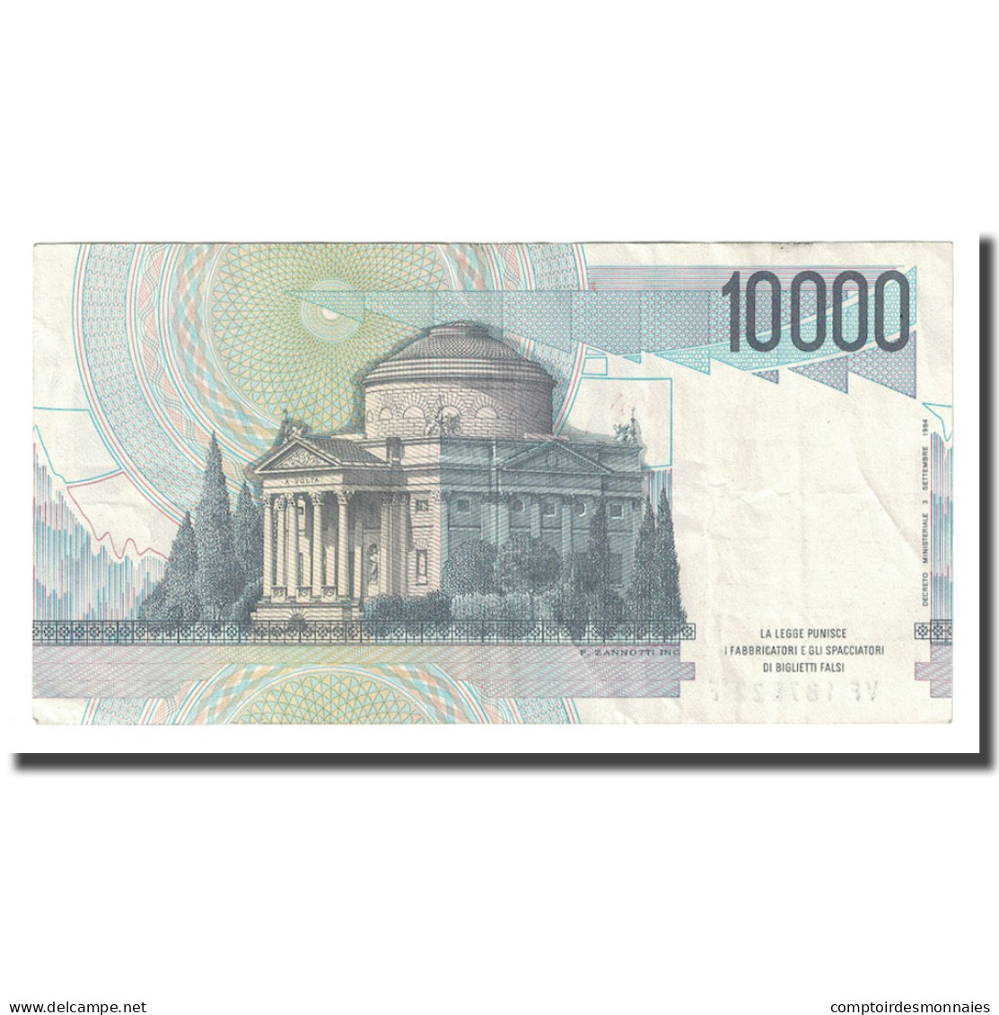 Billet, Italie, 10,000 Lire, 1984, 1984-09-03, KM:112c, SUP+ - 10000 Liras