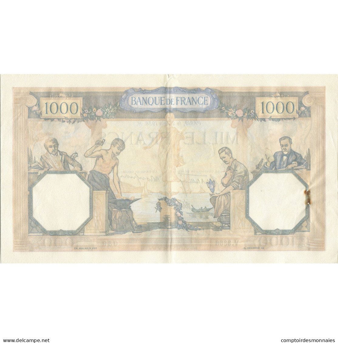 France, 1000 Francs, Cérès Et Mercure, 1938, 1938-06-02, SUP, Fayette:38.17 - 1 000 F 1927-1940 ''Cérès Et Mercure''