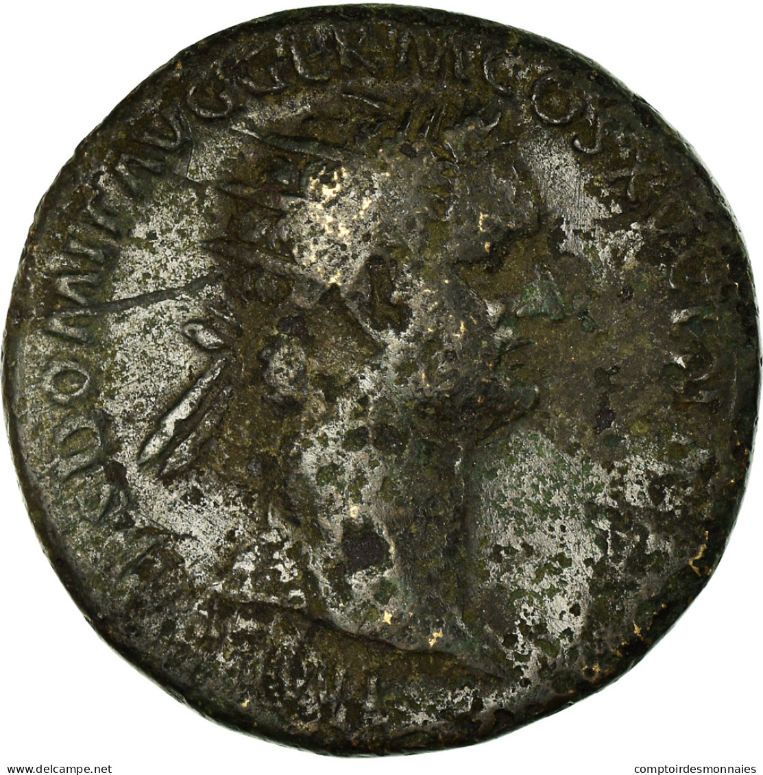 Monnaie, Domitien, Dupondius, 90-91, Rome, TB, Bronze, RIC:705 - La Dinastía Flavia (69 / 96)