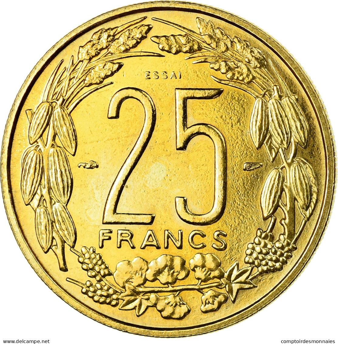 Monnaie, Cameroun, 25 Francs, 1958, Paris, ESSAI, SUP+, Aluminum-Bronze, KM:E9 - Cameroun