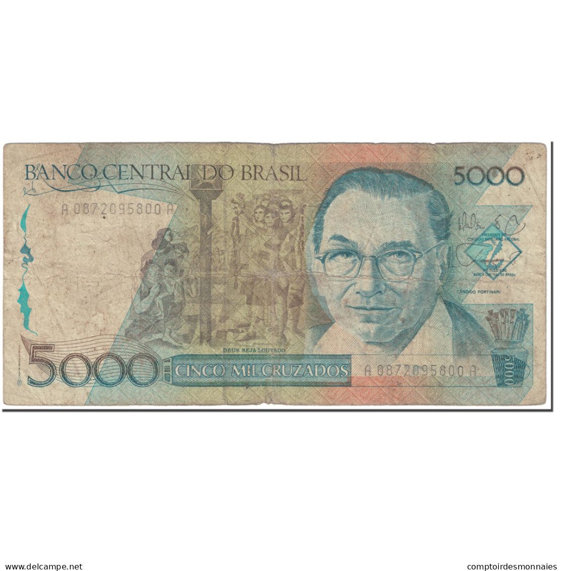 Billet, Brésil, 5000 Cruzados, 1998, Undated (1998), KM:214a, B - Brazil