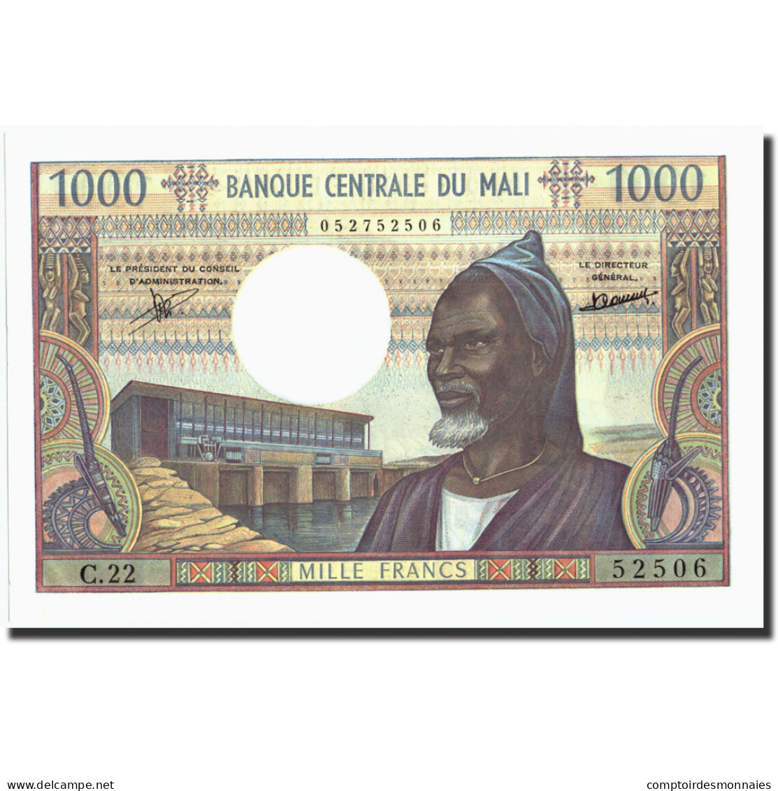 Billet, Mali, 1000 Francs, Undated 1970-84, Undated, KM:13c, SPL - Malí