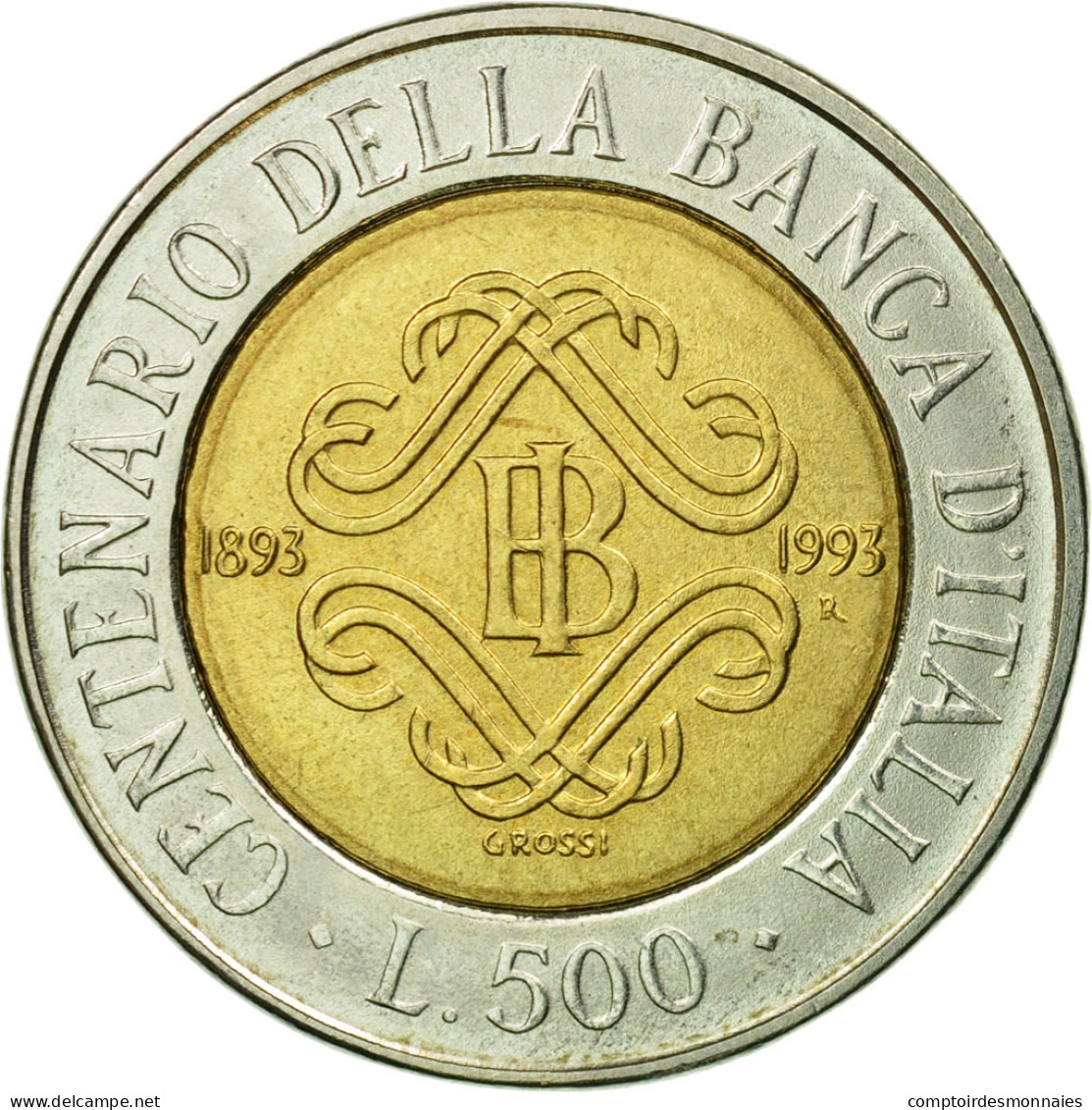 Monnaie, Italie, 500 Lire, 1993, Rome, TTB, Bi-Metallic, KM:160 - 500 Liras