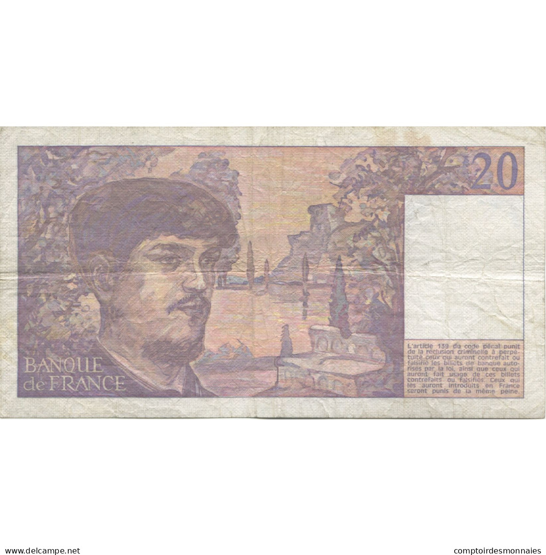 France, 20 Francs, Debussy, 1980, SUP, Fayette:66.8, KM:151a - 20 F 1980-1997 ''Debussy''