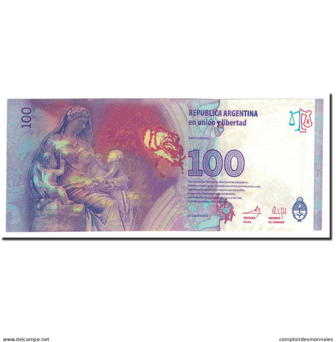 Billet, Argentine, 100 Pesos, 2012, KM:358a, NEUF - Argentinien