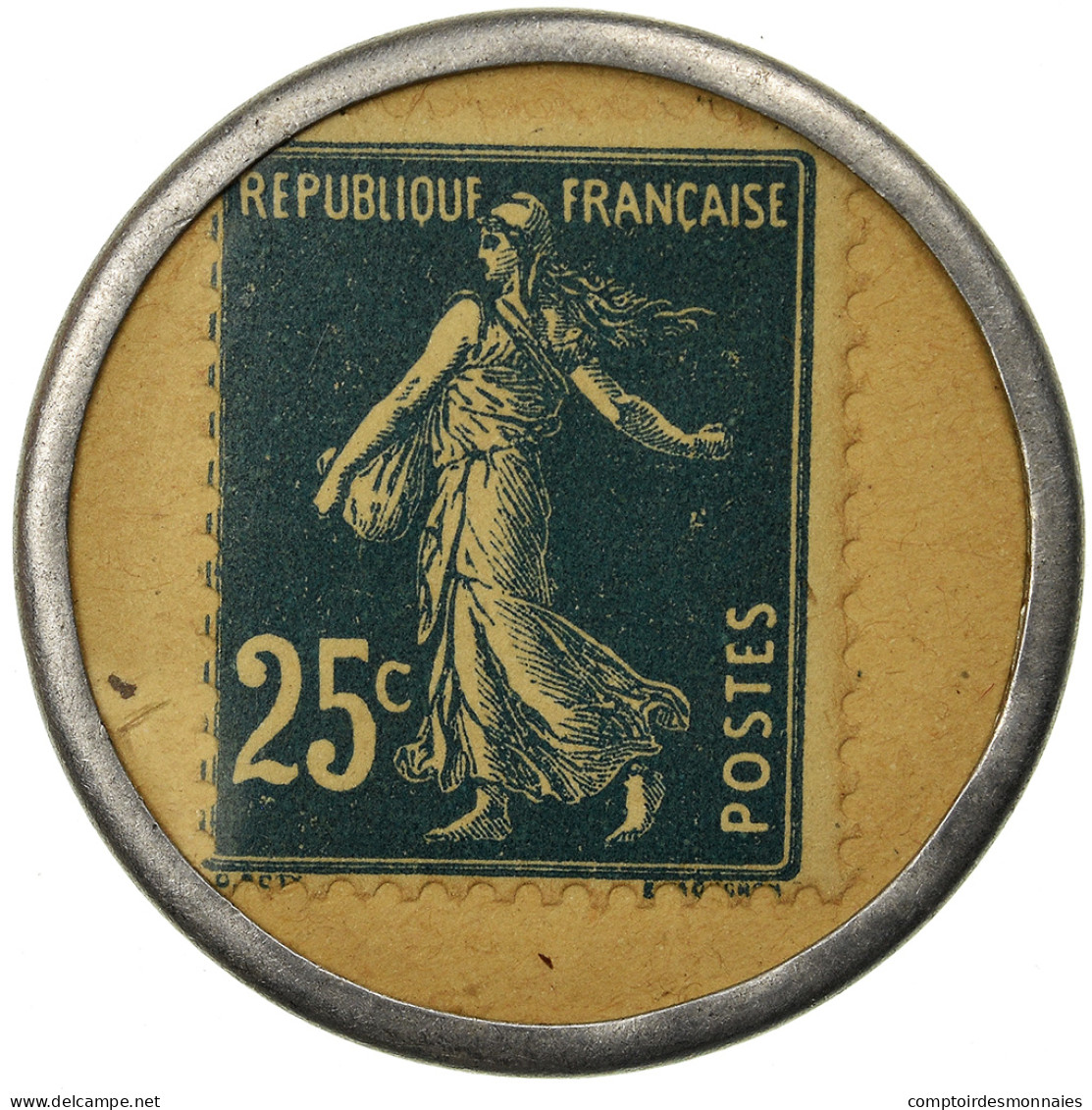 Monnaie, France, Chareton Droniou, Guingamp, 25 Centimes, Timbre-Monnaie, SUP - Monétaires / De Nécessité