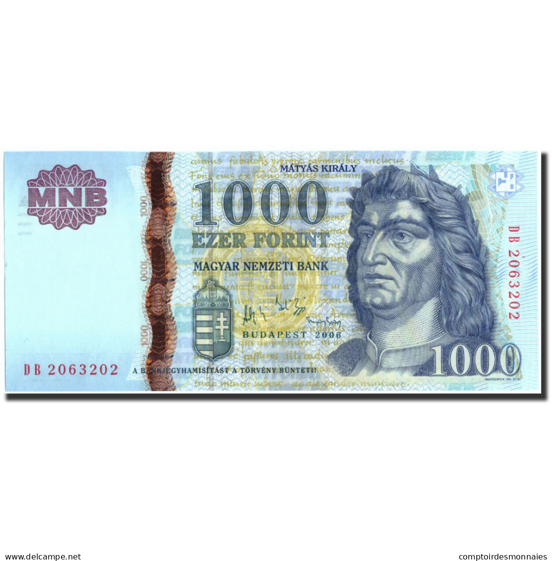 Billet, Hongrie, 1000 Forint, 2006, 2006, KM:195b, SUP+ - Ungarn