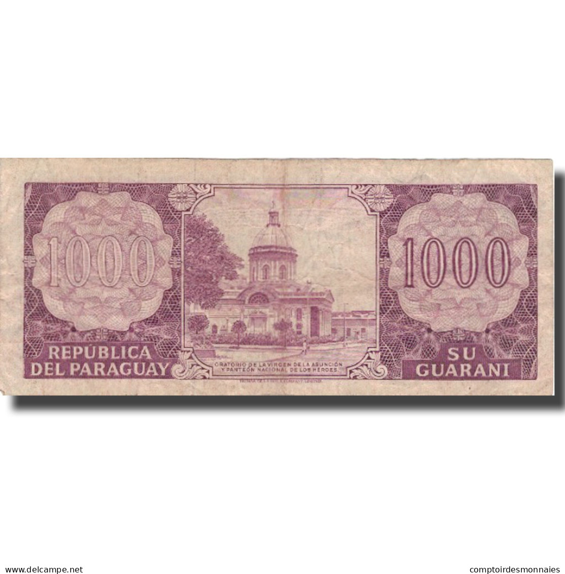 Billet, Paraguay, 1000 Guaranies, 1952, 1952-03-25, KM:207, TB - Paraguay