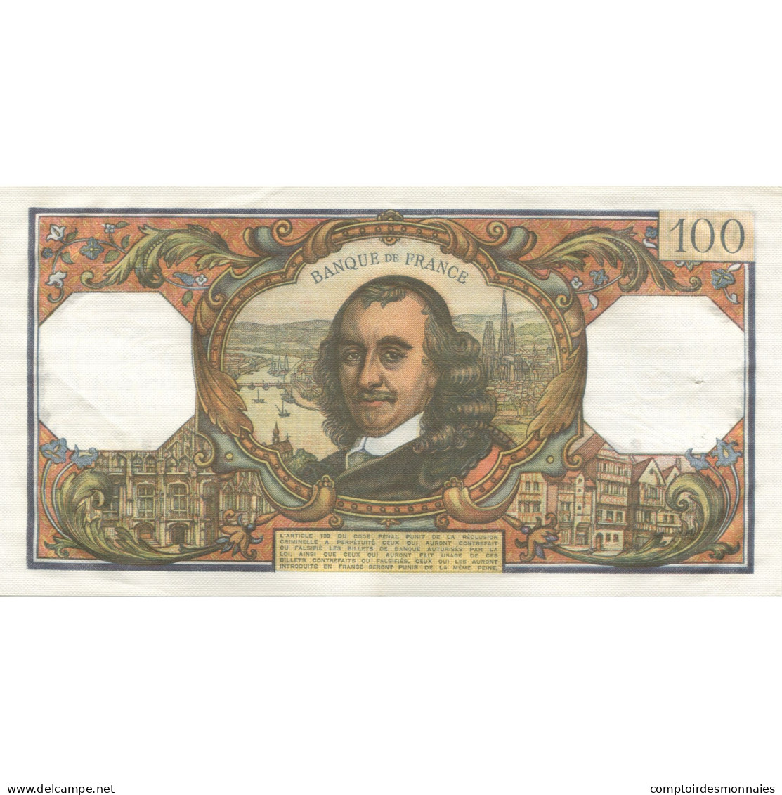 France, 100 Francs, Corneille, 1971, 1971-02-04, SPL, Fayette:65.34, KM:149c - 100 F 1964-1979 ''Corneille''