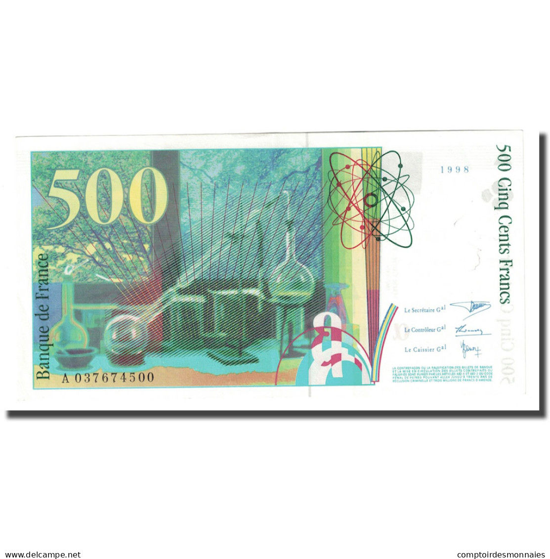 France, 500 Francs, Pierre Et Marie Curie, 1998, NEUF, Fayette:76.4, KM:160c - 500 F 1994-2000 ''Pierre En Marie Curie''