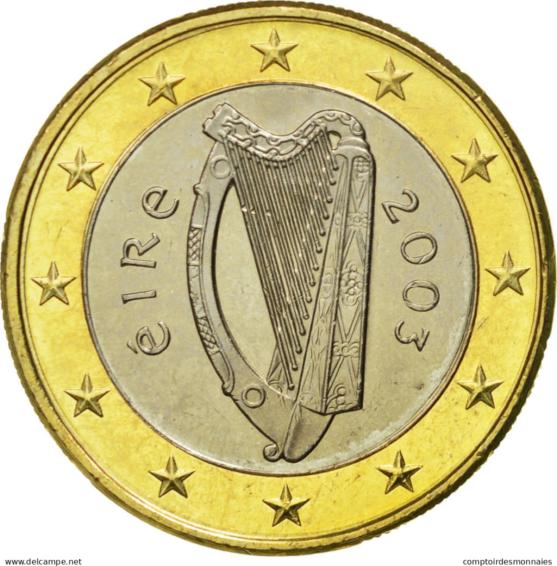 IRELAND REPUBLIC, Euro, 2003, SUP+, Bi-Metallic, KM:38 - Irland