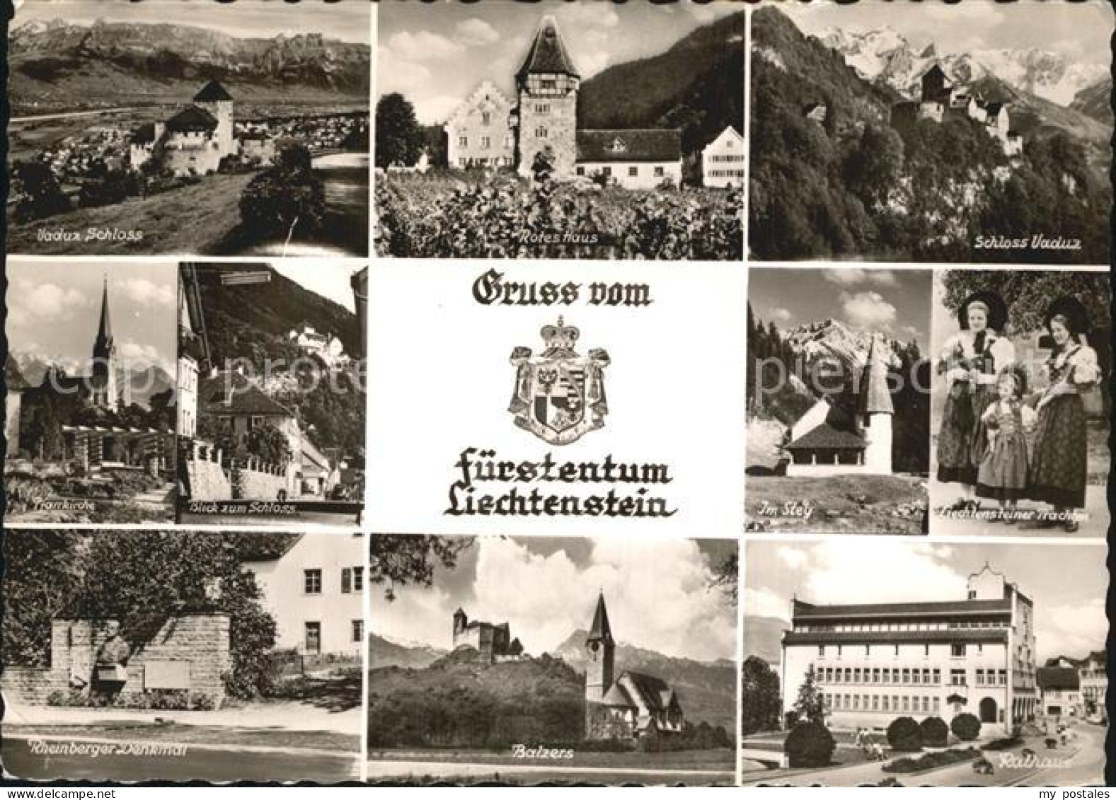 72472676 Liechtenstein  Vaduz Schloss Rotes Haus Pfarrkirche Im Steg Trachten Rh - Liechtenstein