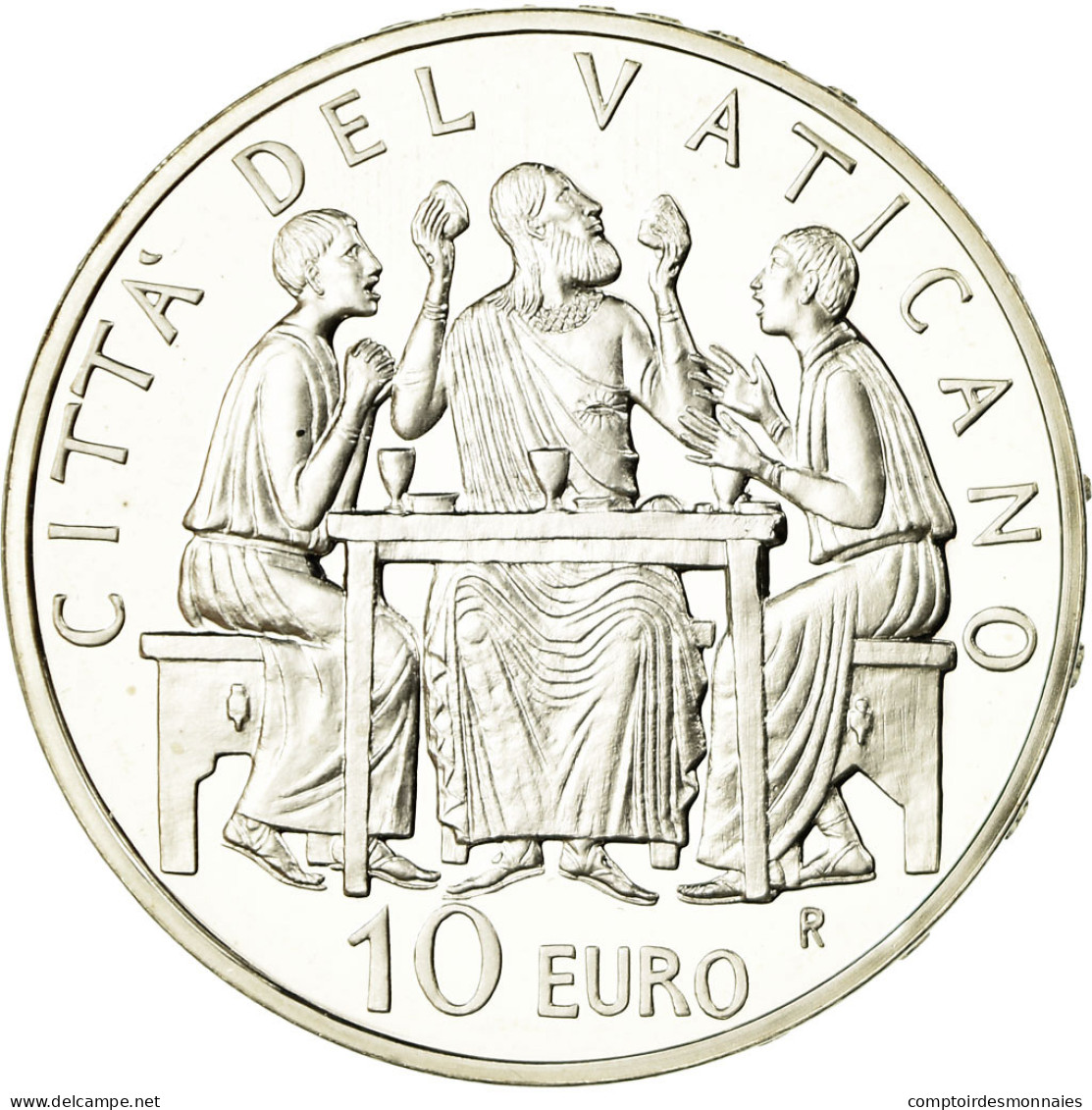 Vatican, Pape Benoit XVI, 10 Euro, L'eucharistie, 2005, FDC, Argent - Vaticano (Ciudad Del)